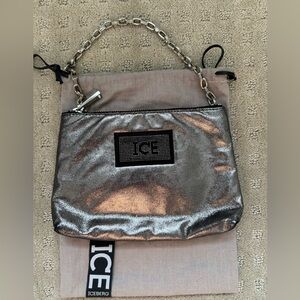 ICE Silver Chain Leather Shoulder Bag